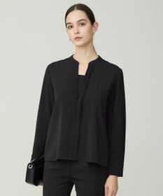 ICB Fied キーネック ブラウス ブラック