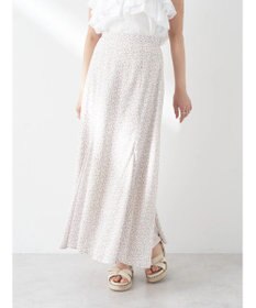 earth music&ecology 揺れる小花柄裾フレアスカート