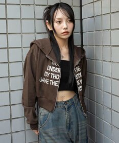 WEGO ファーフードショートZIPパーカー