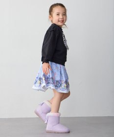 ANY KIDS フェイクムートンリボンブーツ