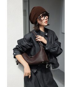 style code 【 通勤使用可能 】 牛革 細身シルエットショルダーバッグ