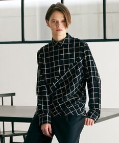 ICB 【30th ANNIVERSARY】 ウィンドウペンプリント プルオーバーブラウス