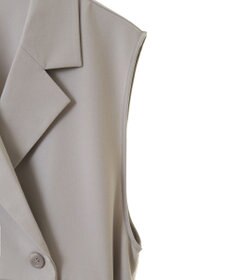 earth music&ecology サイドプリーツジレンチ