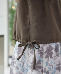 Tiaclasse メッシュジャガードノーカラーブルゾン