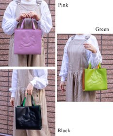tsumori chisato CARRY キラネコエコレザー ハンドバッグ