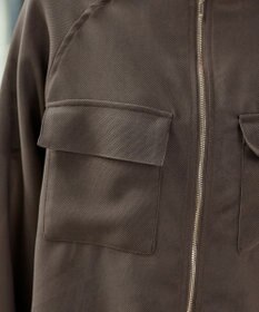 Tiaclasse メッシュジャガードノーカラーブルゾン