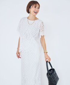 自由区 【SHIHOさん着用・こだわり素材・セットアップ対応】パネルレース スカート