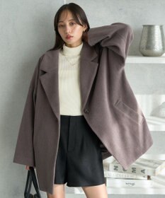 earth music&ecology オーバーテーラードジャケット　シャギー