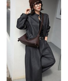style code 【 通勤使用可能 】 牛革 細身シルエットショルダーバッグ