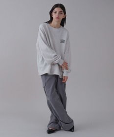 WEGO 【ユニセックス着用ITEM】ショートドロストワンポイント刺繍プルオーバー