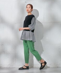 ANY 【UVケア/接触冷感/ウエストゴム】イージケア美脚パンツ テーパード