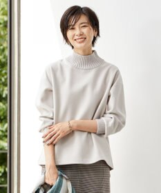 J.PRESS LADIES L ニードルパンチ ハイネック カットソー