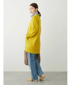 Green Parks もちやわ　Ｖネックミディ丈ニットカーディガン