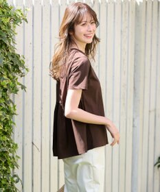 ANY SIS S 【WEB・一部店舗限定】サテンコンビ プルオーバー