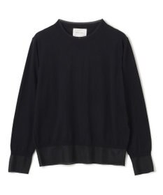 BEIGE， 【洗える】JULIE / シルク混クルーネックシアートップス