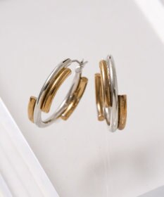 AMERICAN HOLIC コンビメッキデザインフープピアス