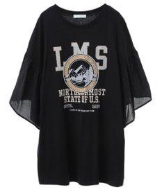 Green Parks ドッキングフレアスリーブロゴチュニック