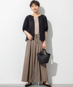 23区 L 【洗える】クリアトリコットジャージー ティアードデザイン カットソー