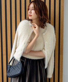 組曲 S ナイロンファー カーディガン