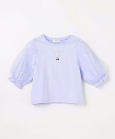 ANY KIDS チュール袖 七分Tシャツ