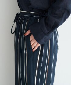 YECCA VECCA アートプリントスリットワイドパンツ