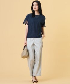 J.PRESS LADIES S 【一枚で着映え・シーンレスに活躍】タイルライクレース クルーネック カットソー