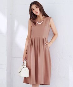 Tiaclasse 【洗える】タックフレアワンピース