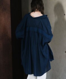 YECCA VECCA リブMIXシアーオーバーシャツ