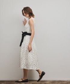 GRACE CONTINENTAL コード刺繍ワンピース