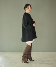 #Newans 【シワになりにくい/洗濯機可能】ロングフリルチュニック