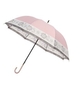 MOONBAT LANVIN en Bleu 【耐風】長傘 サテンプリントフラワー