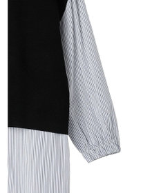 CRAFT STANDARD BOUTIQUE 【洗える】ニットベスト+シャツワンピース-SET