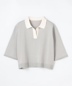 ANY L 【2SET】バイカラーポロニット×スカートセット