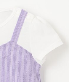 組曲 KIDS 【80-100㎝】レースカットソーコンビ チュニック