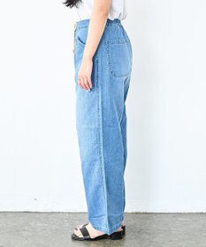 caqu FS linen easy wide リネンウエストゴムワイドストレート