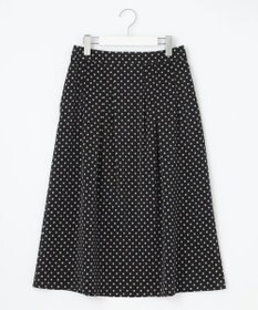 J.PRESS LADIES L 【洗える】ピーチサテン 幾何プリント スカート