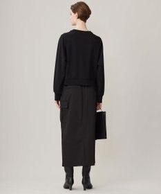 ICB 【UVカット・洗える】ジョーゼットジャージー クロップド丈プルオーバー