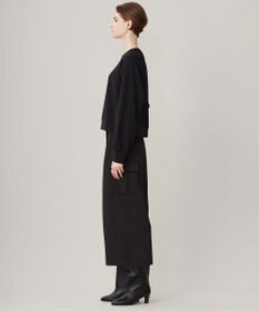 ICB 【UVカット・洗える】ジョーゼットジャージー クロップド丈プルオーバー