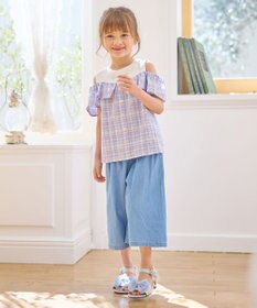 ANY KIDS オフショルダー フリル ブラウス