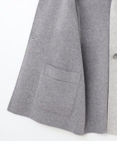 J.PRESS LADIES 【リバーシブル】ウールナイロン リバー フーデッドコート