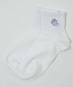 WEGO アニマル刺繍アンクル底パイルソックス