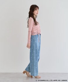 Green Parks チャーミーキティ／フロントギャザーシアーカーディガン