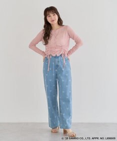 Green Parks チャーミーキティ／フロントギャザーシアーカーディガン