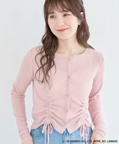 Green Parks チャーミーキティ／フロントギャザーシアーカーディガン