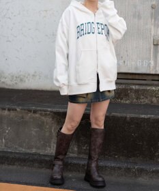 WEGO カレッジロゴビッグジップパーカー