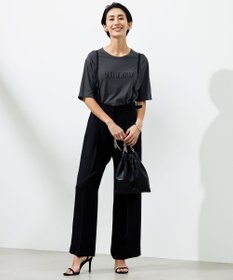 ICB 【2WAY・WEB限定・洗える】シルフィルダブルクロス サスペンダーパンツ