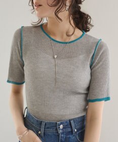 WEGO 【ANGIE VINTAGE】配色デザインリブニット