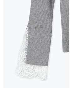 Te chichi レースカフスレイヤードニット