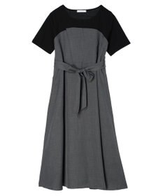 Green Parks 共ベルト付きビスチェ風ドッキングワンピース