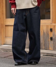 WEGO 【SMLサイズ展開】エクストラバギーデニムパンツ